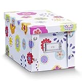 Zeller 17850 Aufbewahrungsbox, Kids, Pappe, ca. 16,5 x 28 x 15 cm, Blumen - Mehrfarbig