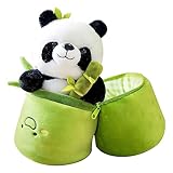 UOCAI Panda Kuscheltier Teddybär Plüschtier Stofftier Plüsch 25cm Panda Plüschtier Kuscheltier Schlafkissen Wurfkissen Plüschtier Panda wunderbar weich