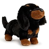 Zappi Co Daisy der Dackel Plüschhund (20 cm) - Wursthund-Delight - Weich, Kuschelig, Recycelt - Niedlicher Langer Freund
