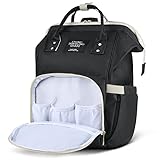 Vicloon Baby Wickelrucksack Wickeltasche, Wickeltasche Rucksack mit Babyflaschentasche, Multifunktional Große Kapazität Babytasche Reisetasche, Babytaschen für Mama und Papa - Weiss