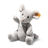 Steiff 056246 Soft Cuddly Friends Cheesy Maus 19cm, blaugrau sitzend