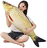 JULAN XICHEN 3D-Kissen, riesiges, weiches Fischkissen, Karpfen, Plüschkissen, Stofftier, Wurfkissen für Zuhause, Dekoration, Geschenk, Kinderkissen, Stofftierspielzeug (78 cm)