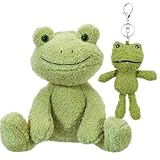 SYTTNUM Frösche Kuscheltier Plüsch, Frösche Flauschiges Stofftier, Niedlich Kissenpuppe, Puppe Anime Frösche Spielzeug, Kuscheltier Puppe Geschenk für Kinder, Geburtstagsgeschenk, 2PCS