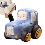 Tktouci Stoffauto - Traktor Kuschelkissen Auto Plüsch | Deko Schlafbegleiter Cartoon Deko Für Kinder Mädchen Sammler,für Schlafzimmer Wohnzimmer Büro Auto Wohnheim Couch Kinder Sammler Kleinkinder