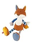 Sigikid 38864 Patchwork Sweety Mädchen und Jungen Kuscheltier, empfohlen ab Geburt, Mehrfarbig/Fuchs, 39 x 15 x 14 cm