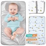 TENDS Tragbare wasserdichte Wickelunterlage für Babys – gepolsterte faltbare Wickelunterlage hält das Baby bequem und sauber – perfektes Geschenk für Neugeborene (BEES)