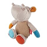 sigikid 43229 Kuscheltier Nilpferd Patchwork Sweety, Yellow für Mädchen und Jungen von 0 bis 8 Jahren