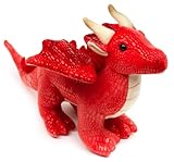 Uni-Toys - Drache rot - 26 cm (Länge) - Plüsch-Fabeltier - Plüschtier, Kuscheltier