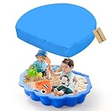 ELNLE Sandkasten Abdeckung Abdeckplane Sandkasten Muschel 100cm * 15cm Sandkastenabdeckung Wasserdicht Sandkastenplane für Sandmuschel Wassermuscheln (nur Abdeckung)