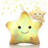 Shengou Kissen Stern Led, Leuchtkissen Stern, Leuchtkissen für Kinder, Sternenkissen Leuchtend, Nachtlicht Kuscheltier, Kinderzimmer Deko für Mädchen und Jungen