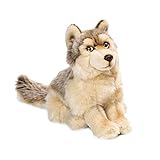 WWF WWF00357 Plüschkolletion World Wildlife Fund Plüsch Wolf, realistisch gestaltetes Plüschtier, ca. 25 cm groß und wunderbar weich, Mehrfarbig