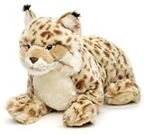 Uni-Toys - Luchs, liegend (ohne Geschirr) - 46 cm (Länge) - Plüsch-Katze - Plüschtier, Kuscheltier