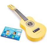 New Classic Toys - 10343 - Musikinstrument - Spielzeug Holzgitarre - Gelb