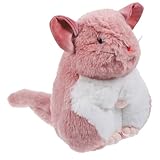 BRIGHTFUFU Hamsterspielzeug Kuscheltier Plüsch Hamster Puppe 25cm Rosa Weiches Gefülltes Stofftier Kinder Geschenk Geburtstag