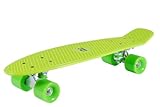 HUDORA - Kinder 12136 Retro Skateboard, zitrone grün