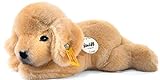 Steiff 280160 Lumpi Golden Retriever Welpe 22 liegend Hund, GOLDBLOND, 22 cm