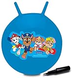 Lexibook BG040PA Paw Patrol Helfer auf Vier Pfoten Chase Aufblasbarer Hüpfball, Inbegriffenen manuellen Pumpe, Sicherer und widerstandsfähiger Kunststoff, Blau, S