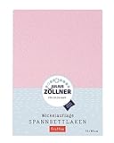 Julius Zöllner 8390449760 Spanntuch für die Wickelauflage, 75 x 85 cm, Frottee, rosa