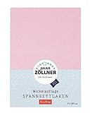 Julius Zöllner 8390449760 Spanntuch für die Wickelauflage, 75 x 85 cm, Frottee, rosa