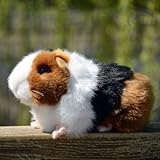 lilizzhoumax Meerschweinchen-Plüsch 18cm Simuliertes Tier Kawaii Meerschweinchen-Plüsch Realistische Spielzeug für Wilde Tiere, Geschenk für Freunde und Kinder pelziges Stofftier braun