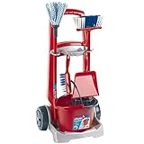 Theo Klein 6741 Vileda Besenwagen | Mit Wischmop, Eimer, Besen und vielem mehr | Vileda-Design | Spielzeug für Kinder ab 3 Jahren
