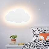 HORKEY wandlampe form der Wolke wandleuchten innen modern led wandbeleuchutung wandstrahler kinder zimmer leuchte lampenschirm aus acryl mit eingebauten LED-Lampen, warme farbe, weiß