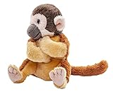 Uni-Toys - Totenkopfaffe mit Klammerarm - 18 cm (Höhe) - Plüsch-AFFE - Plüschtier, Kuscheltier