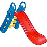 BIG - Fun-Slide - 152cm lange Rutschbahn, Nutzung für den Hausgebrauch, rot-blaue Rutsche für drinnen und draußen, für Kinder ab 3 Jahren