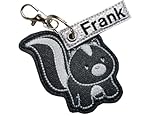 Stinktier personalisierbar mit Name Schlüsselanhänger Taschenanhänger