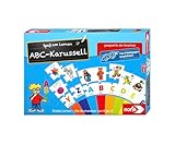 Noris 606076151 ABC Karusell - Kinderspiel ab 5 Jahren, Puzzle Lernspiel, Spaß am Lernen, für 1 bis 6 Spieler