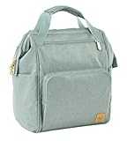 LÄSSIG Baby Wickelrucksack Wickeltasche inkl. Wickelzubehör nachhaltig produziert/Goldie Backpack, mint