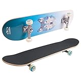 HUDORA Skateboard Wolf Insinct - Modernes Board mit Aufdruck - Kinder und Jugendliche - Mehrfarbig - 12164
