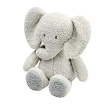 Nattou Kuscheltier Elefant, Wegbegleiter ab der Geburt, ca. 30 cm, Polyester, Teddy, Grey
