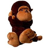 YunNasi Riesen AFFE Kuscheltier Groß Plüschtiere Orang-Utan Tier Spielzeug Realistisch Gestaltetes Stofftier Geschenk für Kinder Freundin (80CM)