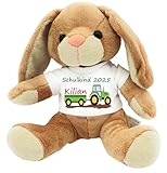 Kilala Hase Kuscheltier für die Zuckertüte Schultüte mit Wunschname Hase Topping für die Schultüte (Traktor mit Namen)