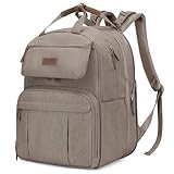 mommore Wickelrucksack, große, erweiterbare Wickeltasche für 2 Kinder/Zwillinge, strapazierfähige Babytasche mit Wickelunterlage, wasserabweisender Reise-Wickelrucksack für Mama und Papa