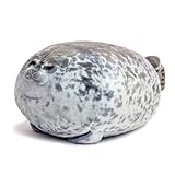 Siegel Plüschtier,Kuscheltie Plüschtier Robbe,Chubby Blob Seal Pillow,Robbe Kuscheltier Fett,Meerestier Kissen Gefülltes Plüschkissen,Baumwolle Seal Plüsch Spielzug,Cartoon Robbe Kissen Gefüllt