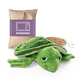 Habibi Midi Wärmekissen – Wasserschildkröte Schlummer Kuscheltier f. Babys und Kinder - Hirsefüllung, zum Erwärmen in der Mikrowelle, beruhigendes Kuschelkissen Wärme und Wohlbefinden (Schildkröte)