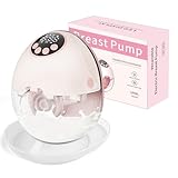 SeyYega Milchpumpe Elektrisch Tragbare, Elektrische Milchpumpe Handsfree 4 Modi 12 Stufen mit 17/19/21 mm komfortabler Flansch, Privat, mit Ersatzzubehör im Lieferumfang Rosa (1 Pack)