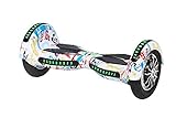 Robway W3 Hoverboard | 𝐃𝐀𝐒 𝐎𝐑𝐈𝐆𝐈𝐍𝐀𝐋 ® Hoverboards für Kinder Jugendliche & Erwachsene - APP Steuerung - 𝟮 x 𝟒𝟎𝟎 Watt Motoren - Self-Balance - Bluetooth (Weiß Bunt)