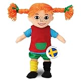 Pippi Langstrumpf Puppe, 20cm – süße Stoffpuppe für Mädchen und weiche Kuschelpuppe ab 10 Monaten – Anziehpuppe und Plüschpuppe als z.B. Taufgeschenke für Mädchen