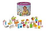 Eichhorn – bunte Holzbausteine – 50 Stück in Box, Bauklötze mit Bedruckung, aus Birkenholz, für Kinder und Babys ab 12 Monaten, Holzspielzeug