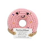 Hpbaggy Positive Donut, Gehäkelter Donut, Pocket Hug Donut Positive Kartoffel, Positiver Glücksbringer, Motivationsgeschenke, Gute Besserung Geschenk, Einschulung Geschenk