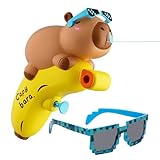 Wasserpistole Kinder Wasserpistolen mit Sonnenbrille Wasserspritzpistole Spielzeug Reichweite 6-8 m für Kinder Capybara Wasserpistole Schwimmbad Spielzeug Water Spray Guns for Outdoor Beach Toy