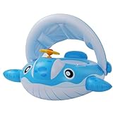 Peradix Baby Schwimmring mit abnehmbarem Sonnendach | für Säuglinge 9-36 Monate |Schwimmer Schwimmreifen mit Sonnenschutz