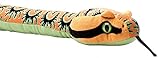 Lashuma Kuscheltier Schlange Farbe Orange Grün, Snakesss Stofftier Python, Große Flauschige Kuschelschlange 137 cm