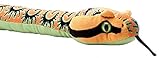 Lashuma Kuscheltier Schlange Farbe Orange Grün, Snakesss Stofftier Python, Große Flauschige Kuschelschlange 137 cm
