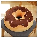 LCEDHZOC Kreativer Donut Kuscheltiere, Süße Plüsch Weiches Donut Plüsch Kissen Geschenk for Kinder Jungen Mädchen Heimdekoration(Brown-Yellow,38CM/14.9IN)