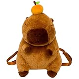 PyrrlicToy Capybara Plüsch Rucksack, Capybara Kinder Rucksack, Capybara Kuscheltier Plüschtier Schultasche,Rucksäcke Für Die Schule Für Kinder（37 × 25 × 19cm）