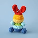 OFGAOO Hasenpuppe Kleines Gestricktes Hasenspielzeug Kuscheltier Hase Niedliches Hasenpuppenspielzeug, Schlappohr Kaninchen Stricken Kuscheltier Osterhase Puppe Geschenk für Kinder